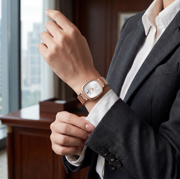 Reloj Poedagar Minimalista Oro Rosa
