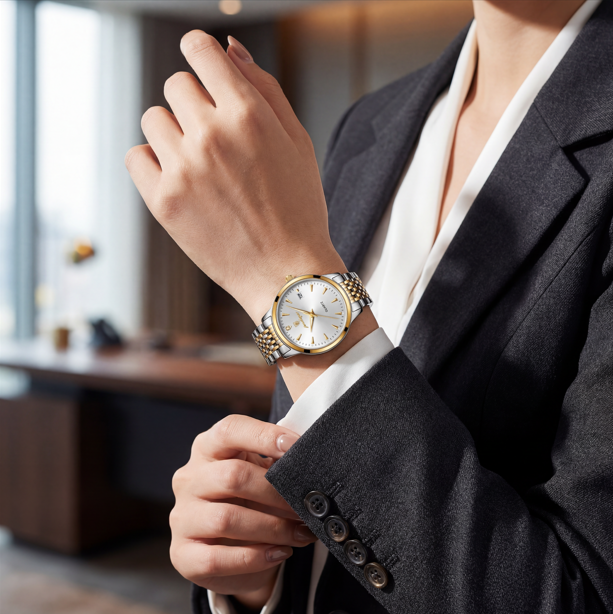 Reloj Poedagar Cuarzo Bicolor Clásico