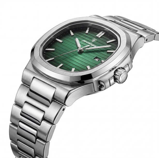 Reloj Poedagar Acero Esfera Verde