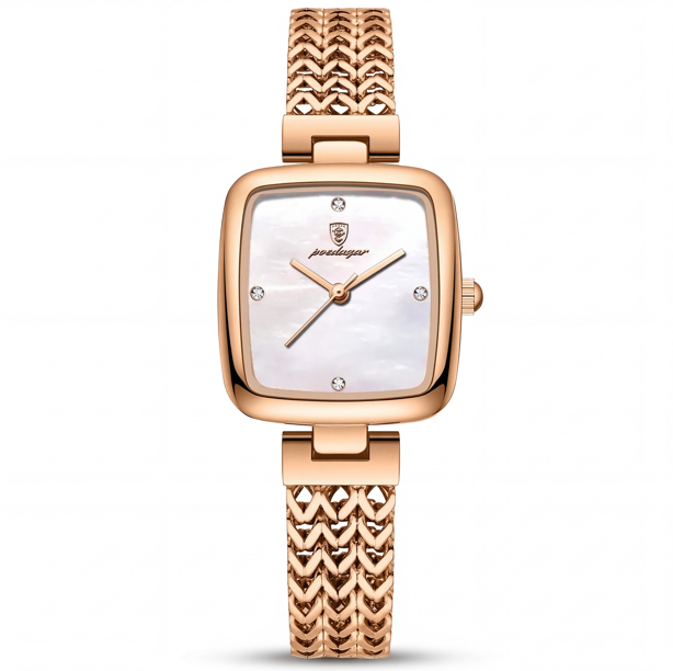 Reloj Poedagar Cuadrado en Oro Rosa