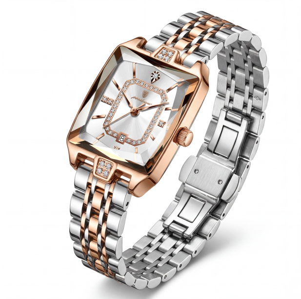 Reloj Poedagar Bicolor con Cristales