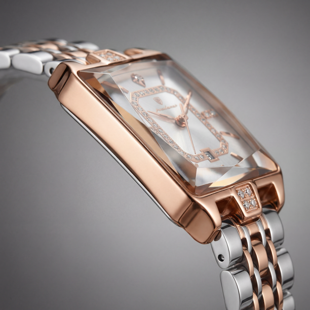 Reloj Poedagar Bicolor con Cristales