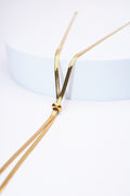 Collar serpiente deslizador dorado — baño dorado, caída regulable