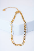 Pulsera cadena eslabón oval dorada — baño dorado