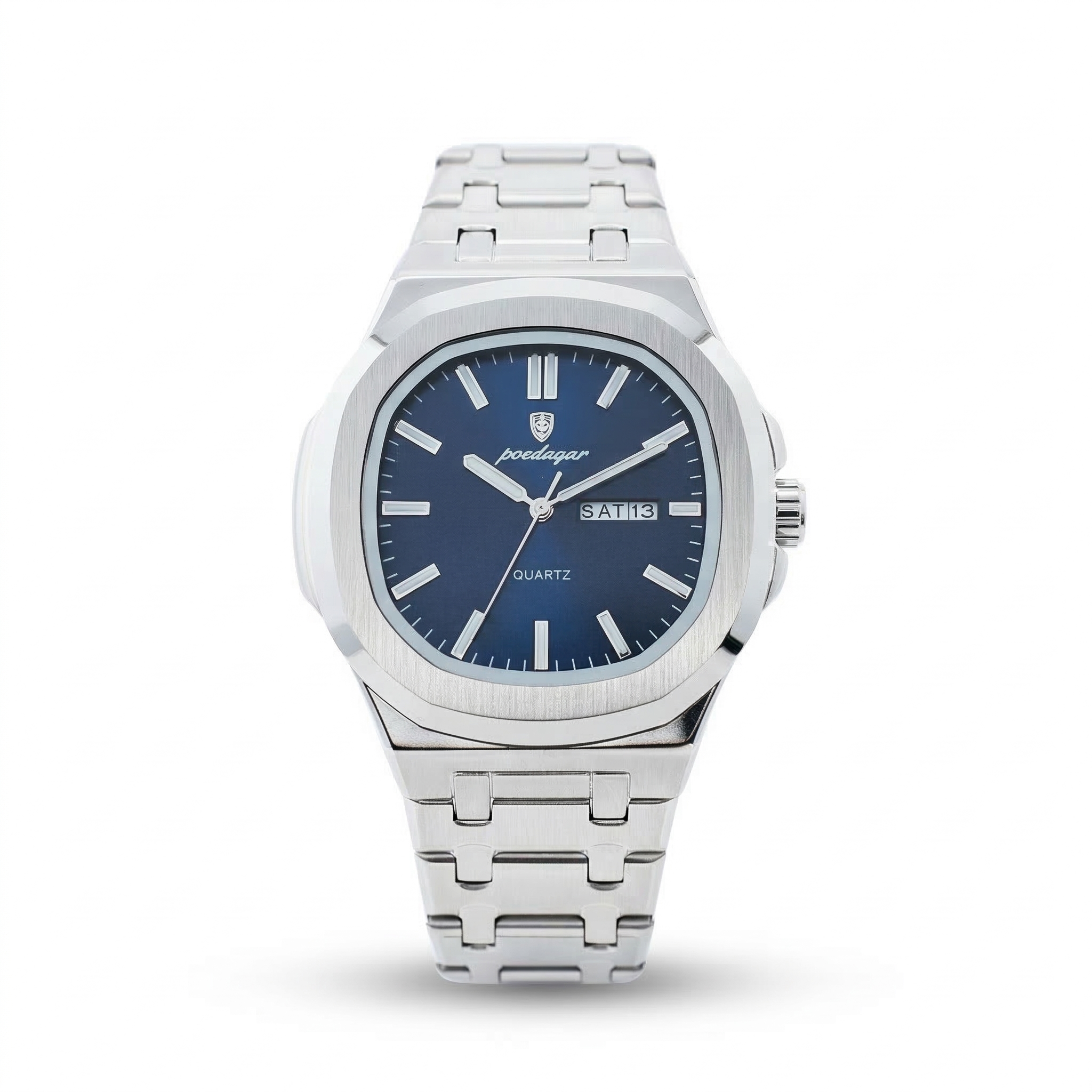 Reloj Poedagar Cuarzo Acero Esfera Azul