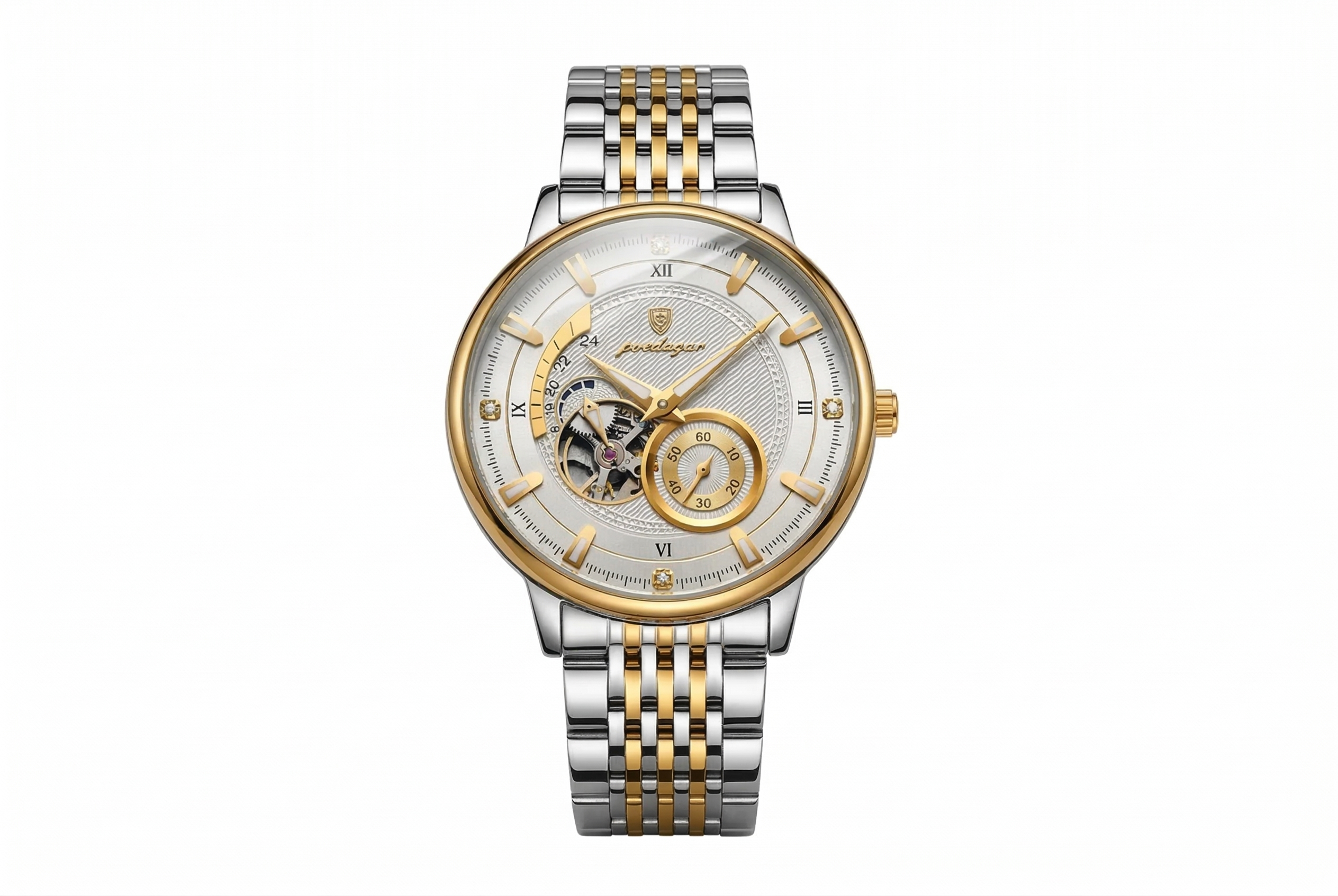 Reloj Poedagar Bicolor Esqueleto