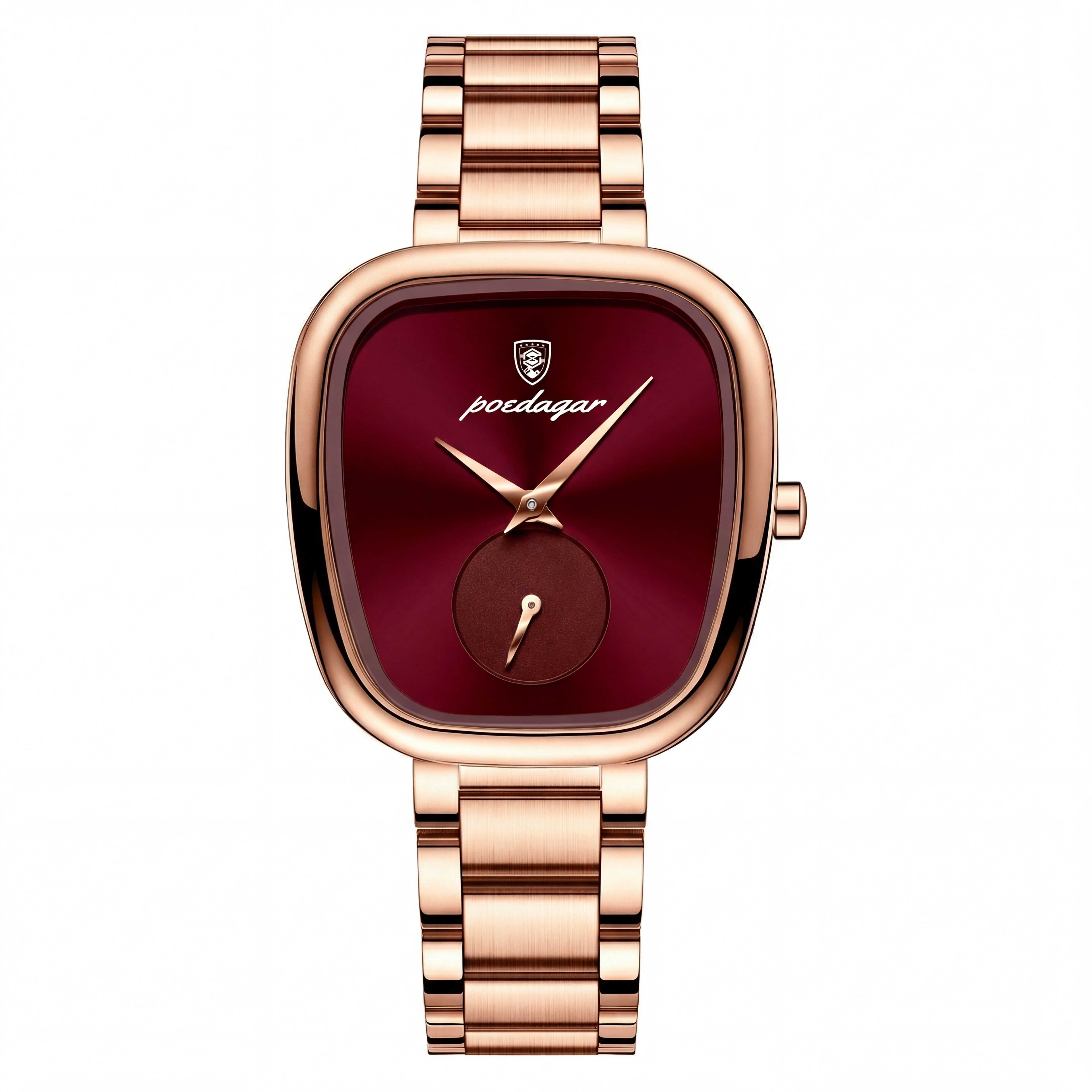 Reloj Poedagar Minimalista Oro Rosa Esfera Vino