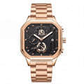 Reloj Poedagar Cuadrado Oro Rosa Industrial