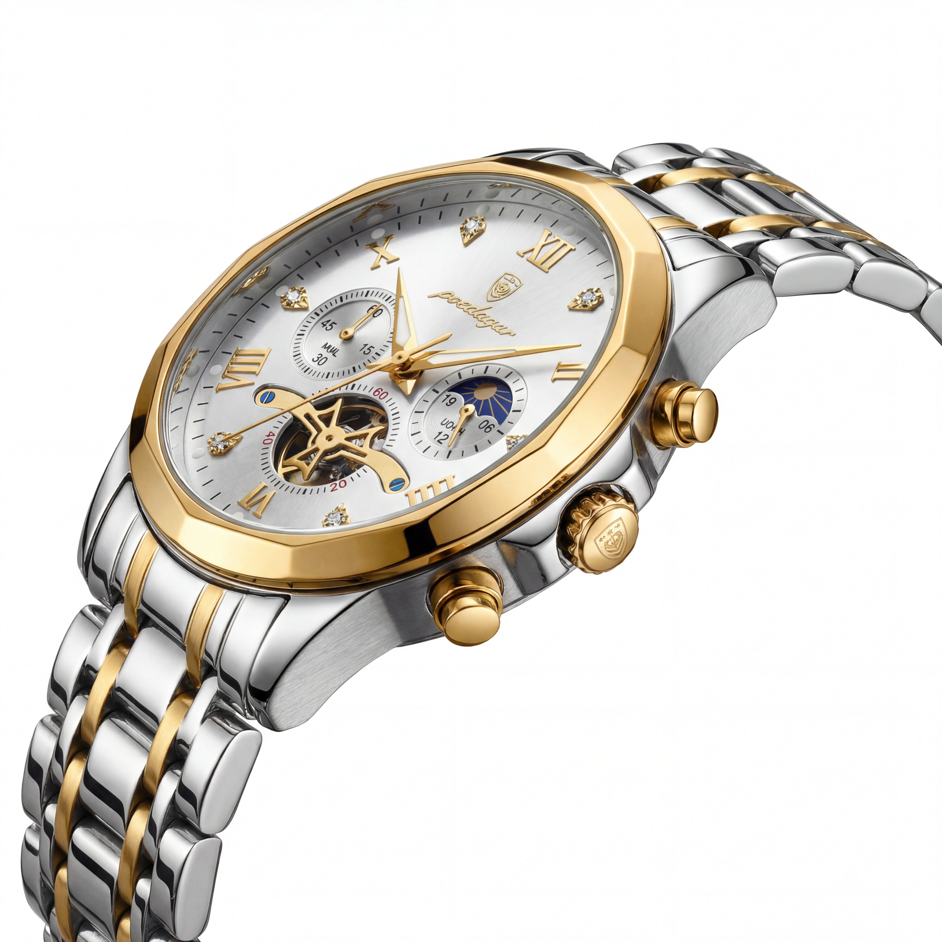 Reloj Poedagar Bicolor Multifunción
