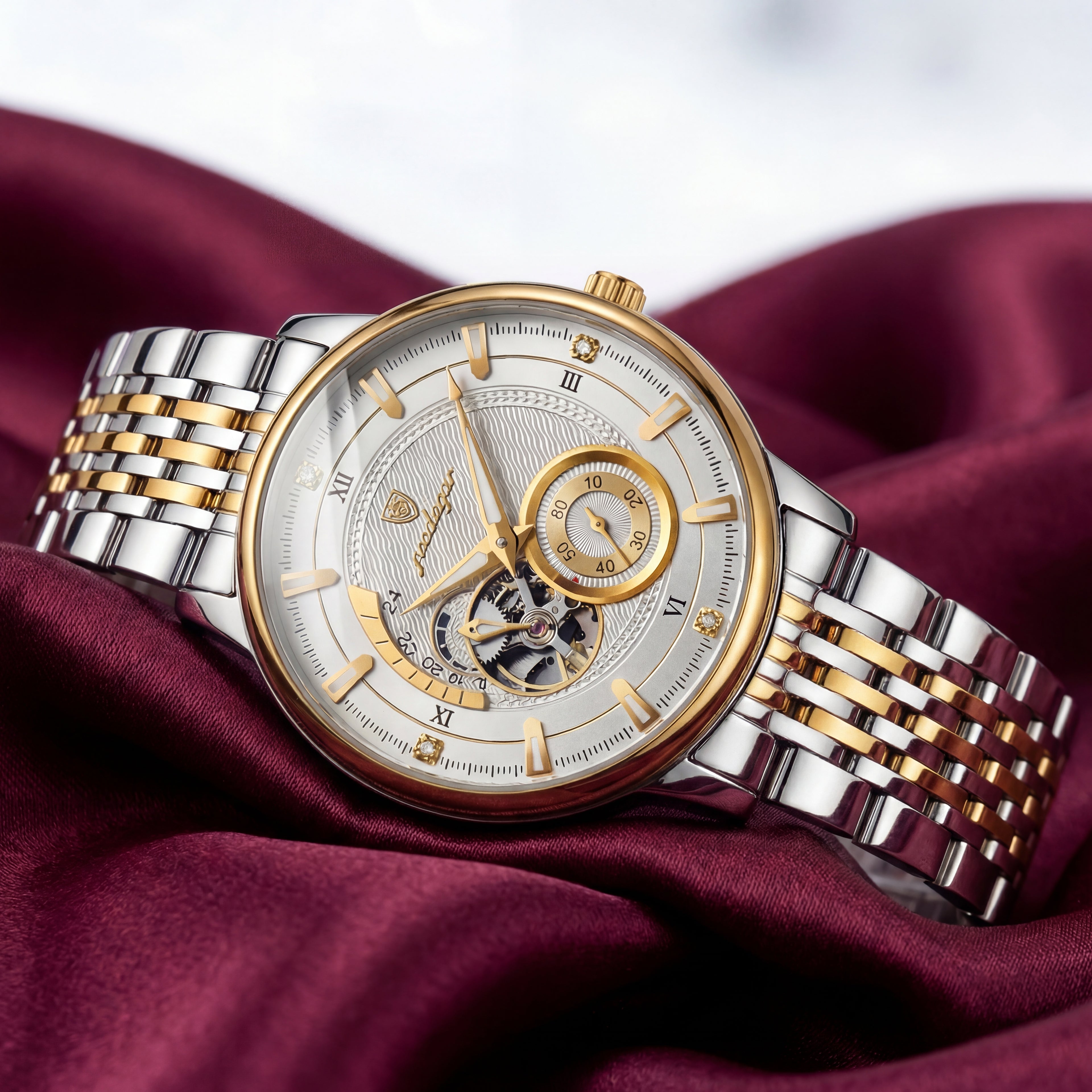 Reloj Poedagar Bicolor Esqueleto