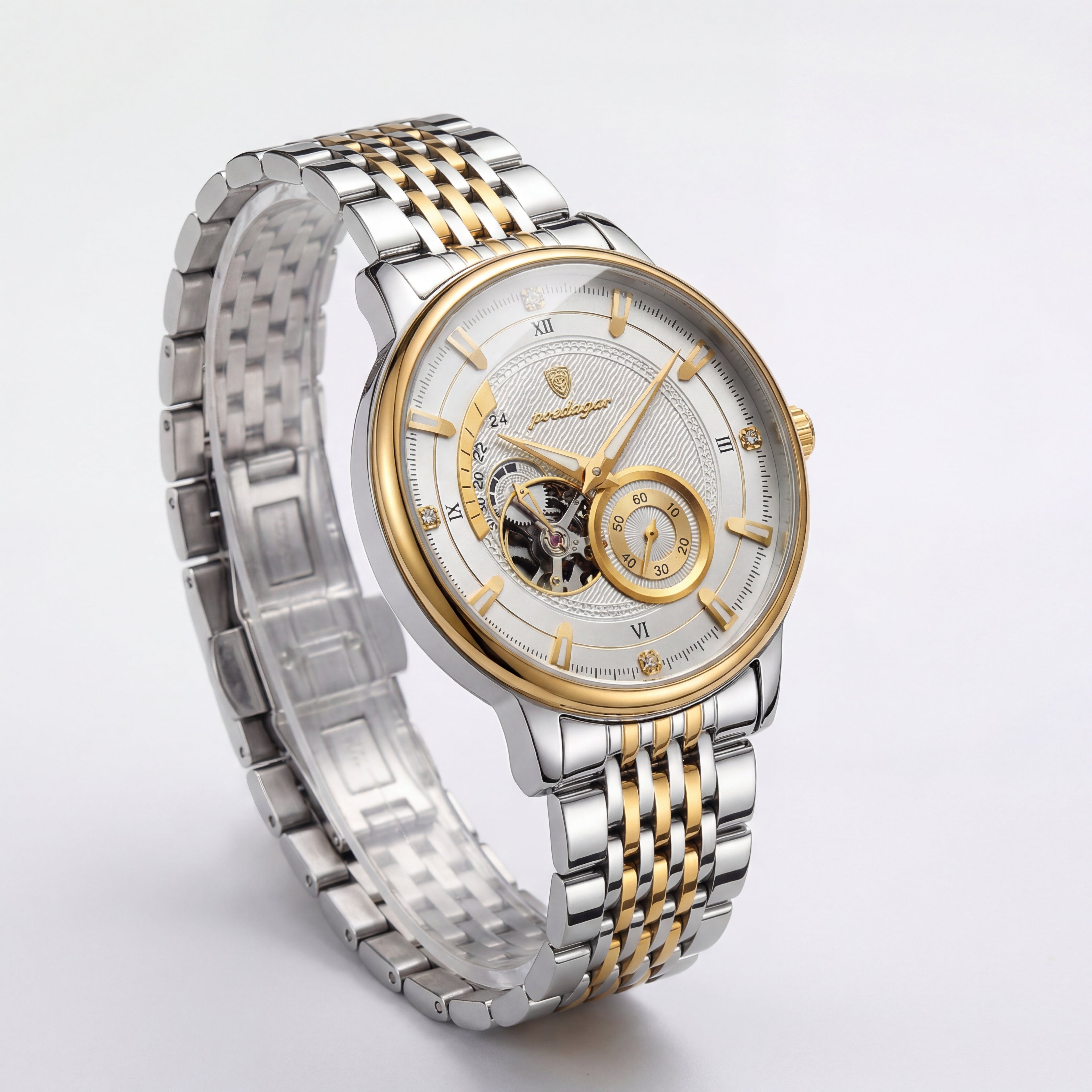 Reloj Poedagar Bicolor Esqueleto