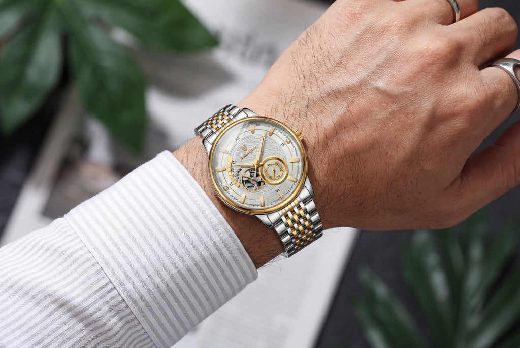 Reloj Poedagar Bicolor Esqueleto