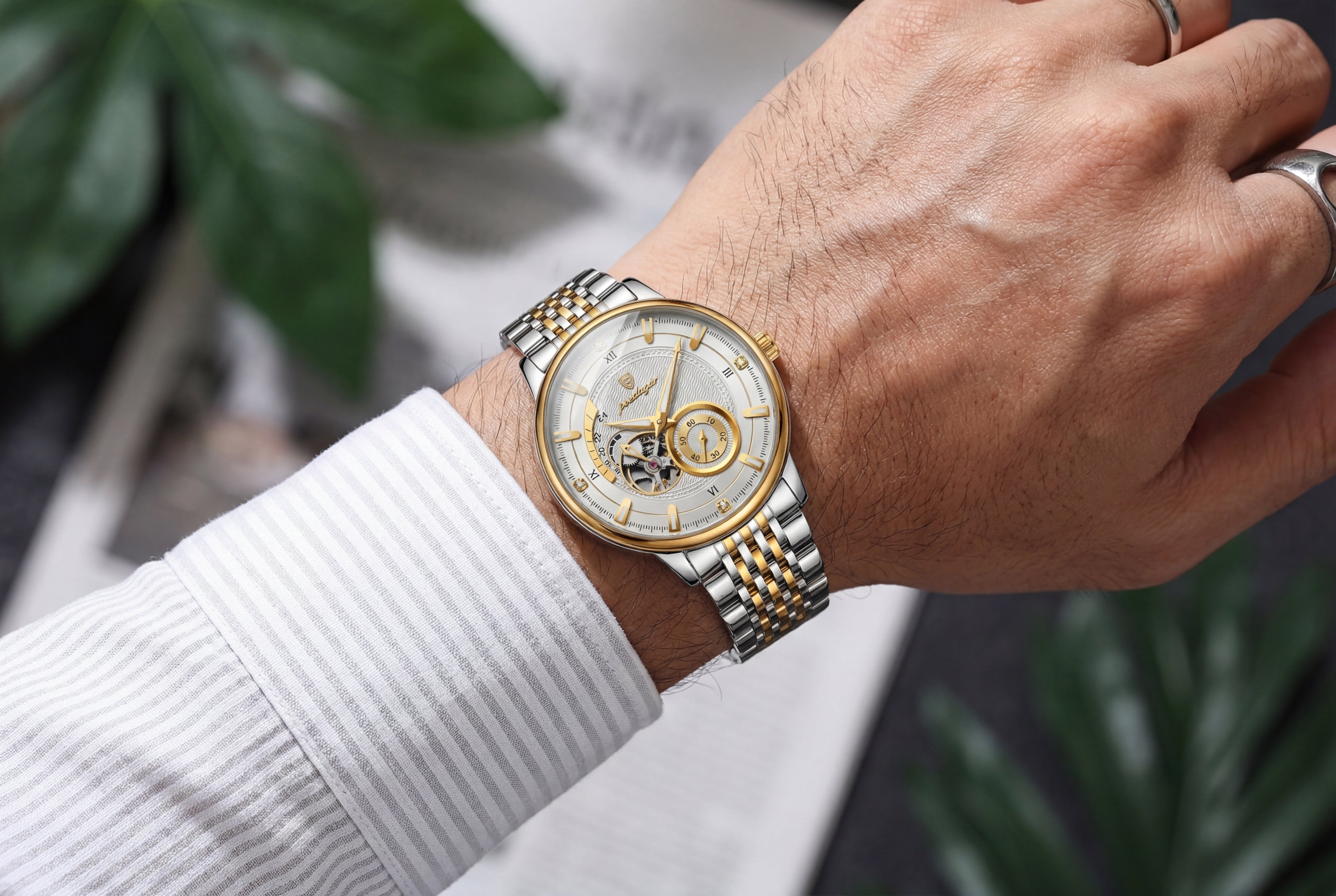 Reloj Poedagar Bicolor Esqueleto