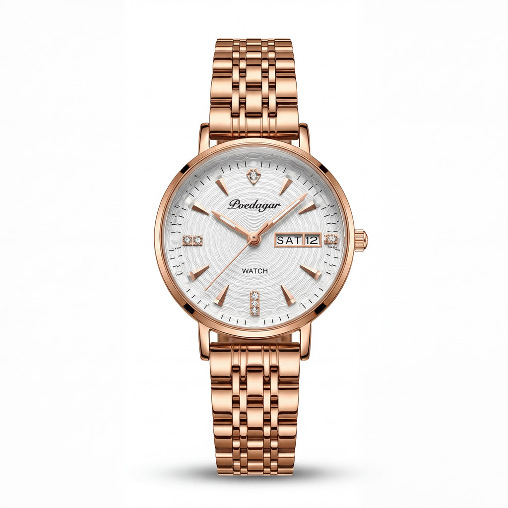 Reloj Poedagar Oro Rosa Esfera Texturizada