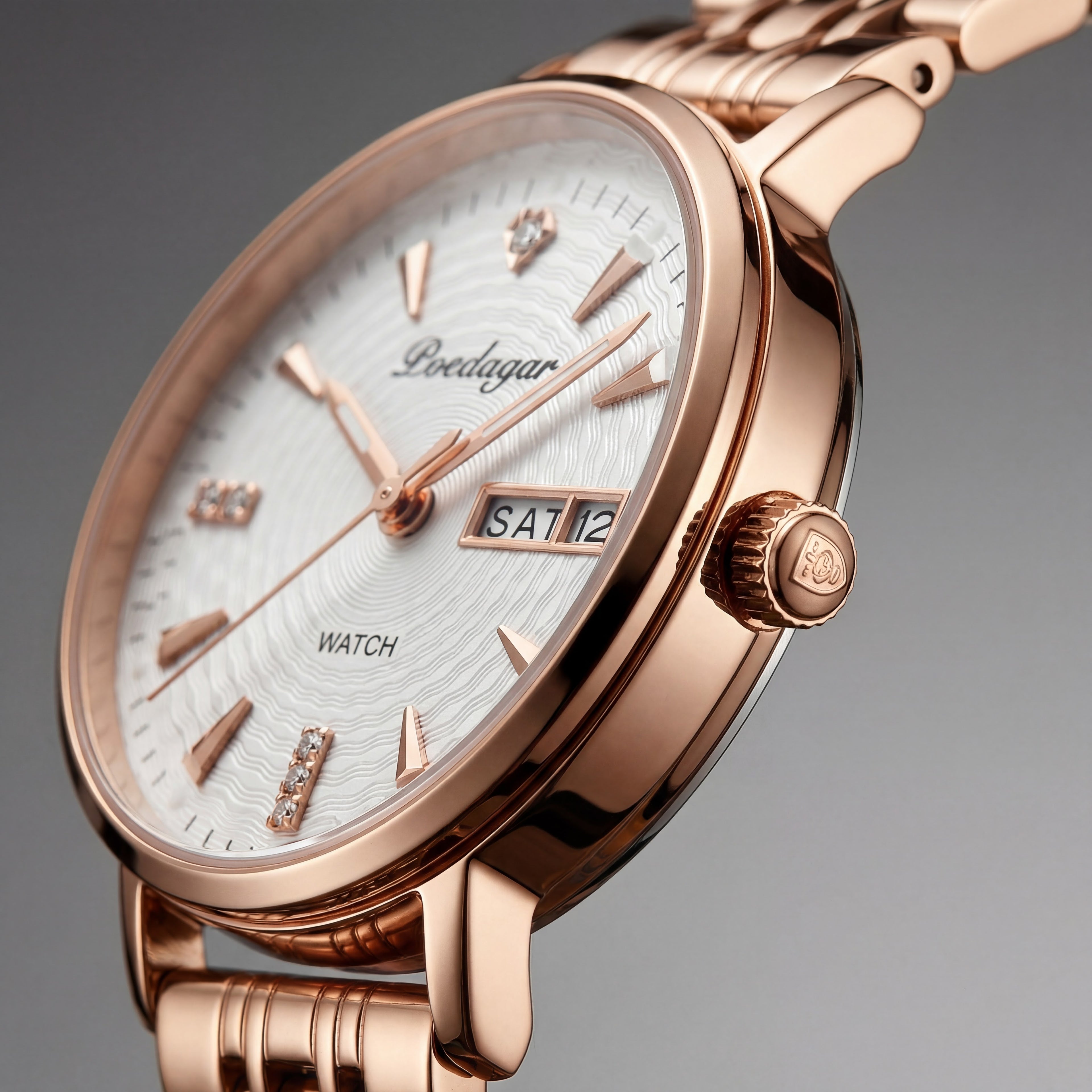 Reloj Poedagar Oro Rosa Esfera Texturizada