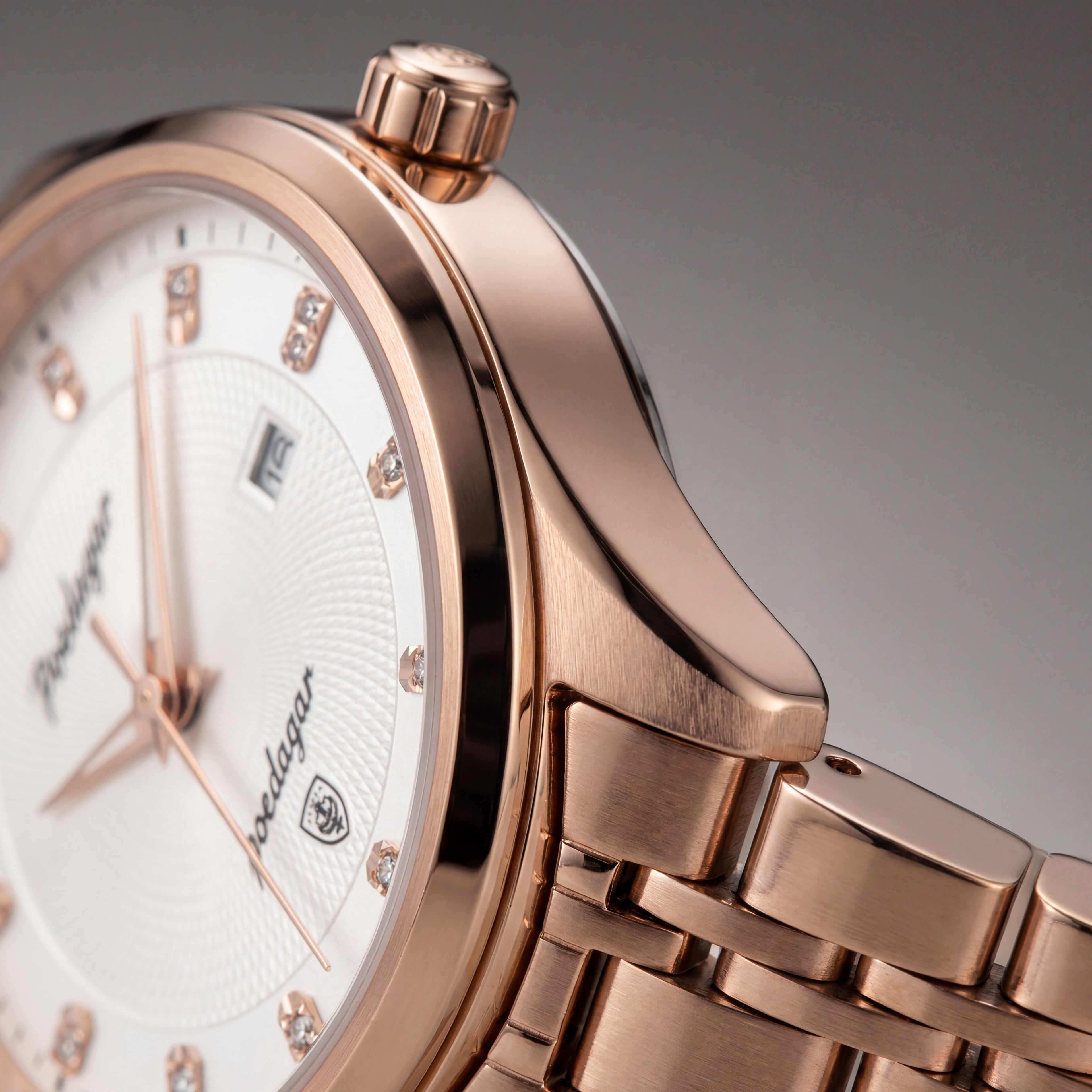 Reloj Poedagar Oro Rosa Esfera Texturizada