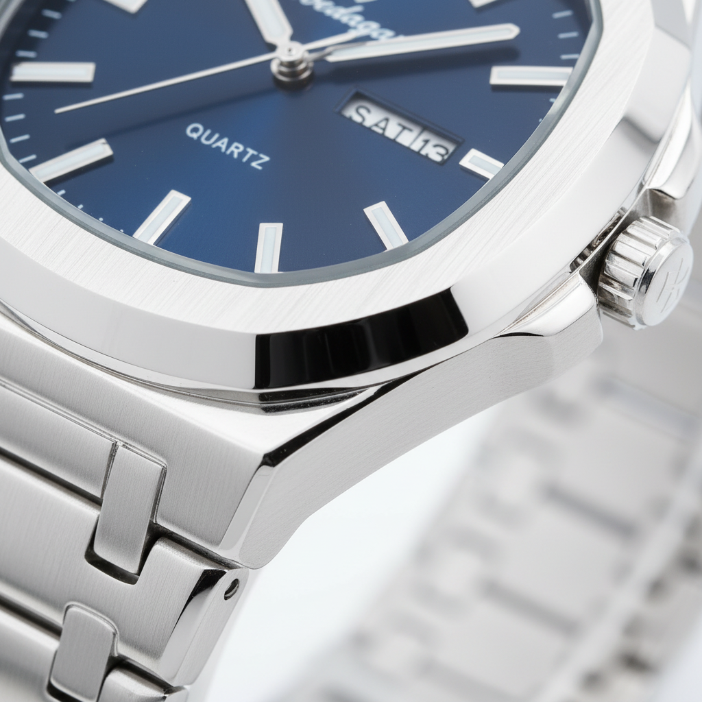 Reloj Poedagar Cuarzo Acero Esfera Azul