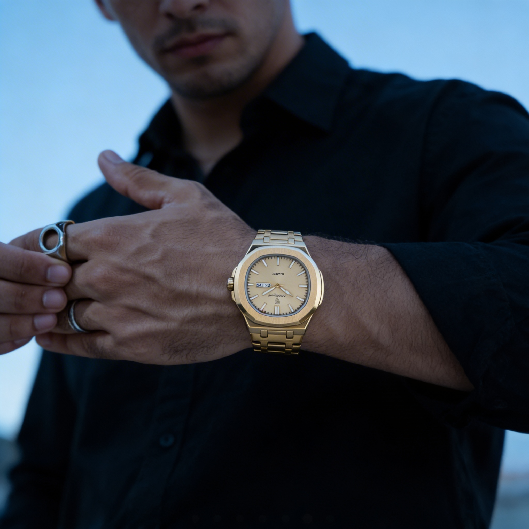 Reloj Poedagar Cuarzo Dorado